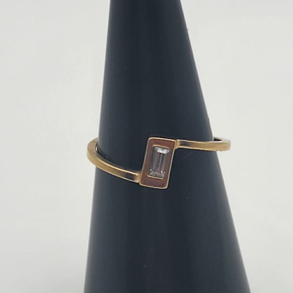 Vintage Avon Gold Tone & Clear Rhinestone Ring (7)